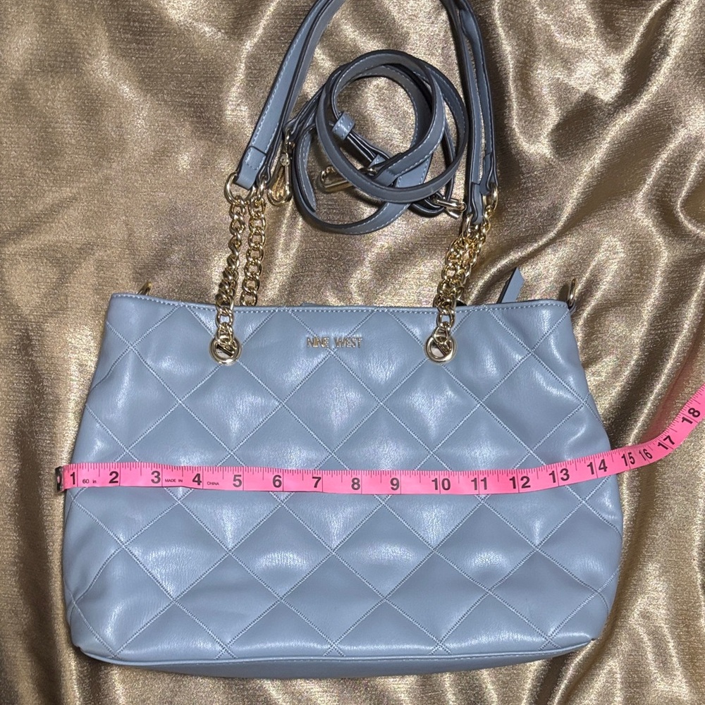 Nine West Blue Quilted Shoulder Bag